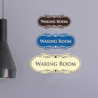 Vista 2 de Letrero de diseñador para habitación con cera (plata cepillada) - Pequeño paquete de 1