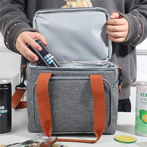 Bolsa Térmica Grande Espaçosa Com Alça, Lancheira Para Marmita Lanches Fitness Praia Passeio Escola