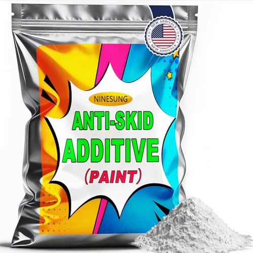 80-Grit Aluminum Oxide, Paint Anti-Skid Additive (16 oz) – Non-Skid Coating Paint Texture Additive for Floors, Decks, Boats – Anti-Slip - Texture (White, 16 oz)