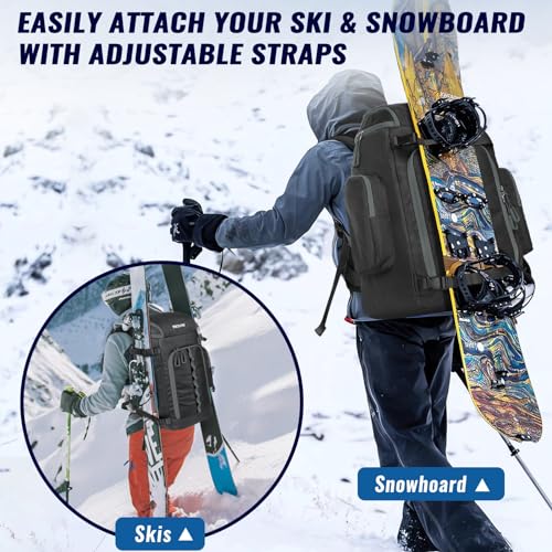Resvin RES-SBB-1 Ski Boot Bag, 65L Durable Travel Backpack, 1680D Nylon Waterproof Snowboard Boot Bag thumb #4
