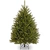 National Tree Company Artificial Mini Christmas Tree, Green, Dunhill Fir, Includes Stand, 4.5 Feet