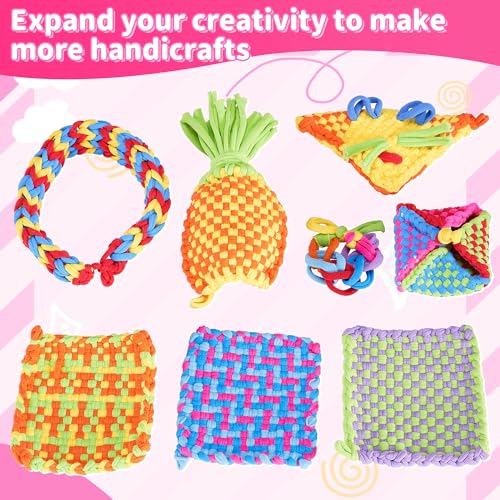 daheypong Weaving Loom Kit, Arts and Crafts for Kids and Adults, Potholder Weaving Loom Kits with 300pcs Craft Loops, Make Craft Potholders and Friendship Bracelets, Ideal Gifts for Girls