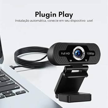 WebCam Full HD 1080p com Microfone Home Office Videoconferências