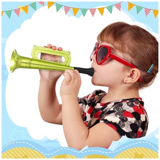 12 Pcs Metallic Trumpet Toys - Image 3
