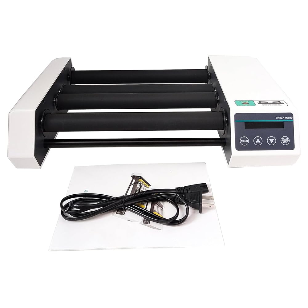 Tube Roller Mixer Laboratory 4 Rollers Mixer Shaker with Speed 20-80 RPM Max Capacity 1L Reagent Bottle*2 / 2kg Specs φ 45-100mm Roller Length 28CM Brushless Motor