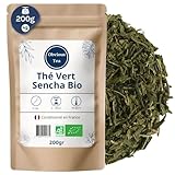 Thé Vert Sencha de Chine Bio - Thé Vegan en Vrac, 100% Naturel, Sans OGM - Agriculture Bio...