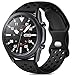 Easuny Sport Band Compatible for Samsung Galaxy Watch 3 45mm/Galaxy Watch 46mm /Gear S3 Frontierï¼Œ22mm Quick Release Silicone Breathable Watch Strap Accessories, Black/Black L