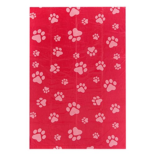 Image of Best Pet Supplies Dog Poop Bags, Rip-Resistant and Doggie Waste Bag Refills with d2w Controlled-Life Plastic Technology - Pack of 150, Red (Scented)