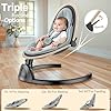 Electric Baby Swings for Infants, Bluetooth Infant Swing with Music Speaker, 3 Seat Positions, 5 Speeds and Remote Control for Newborn Boy Girl, Indoor & Outdoor Use, Black #5