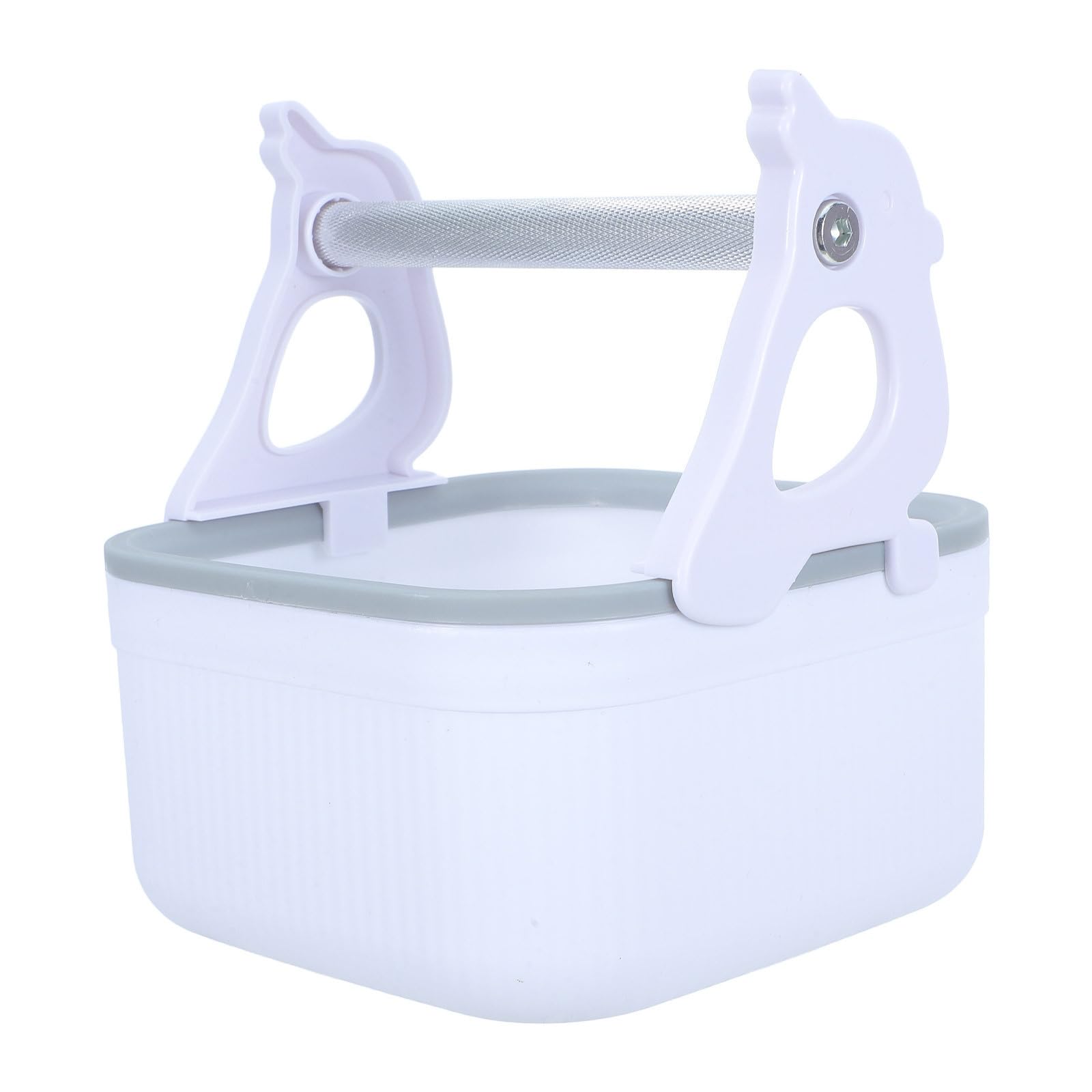 Soporte de entrenamiento para loros, percha de plástico blanco 18.5x16x16cm