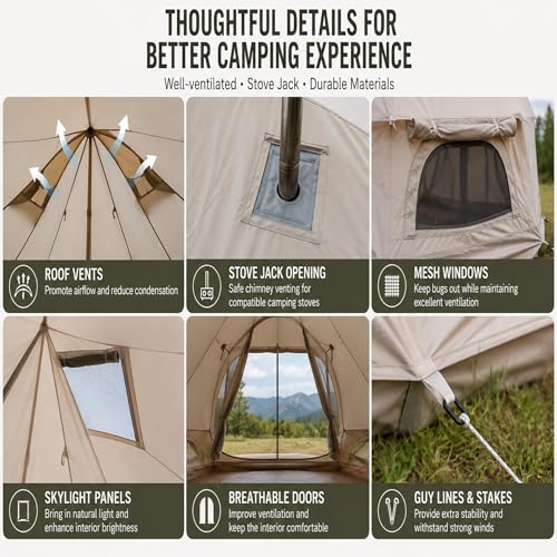 Carpa tipo campana para 4 personas 4 estaciones miniatura 6