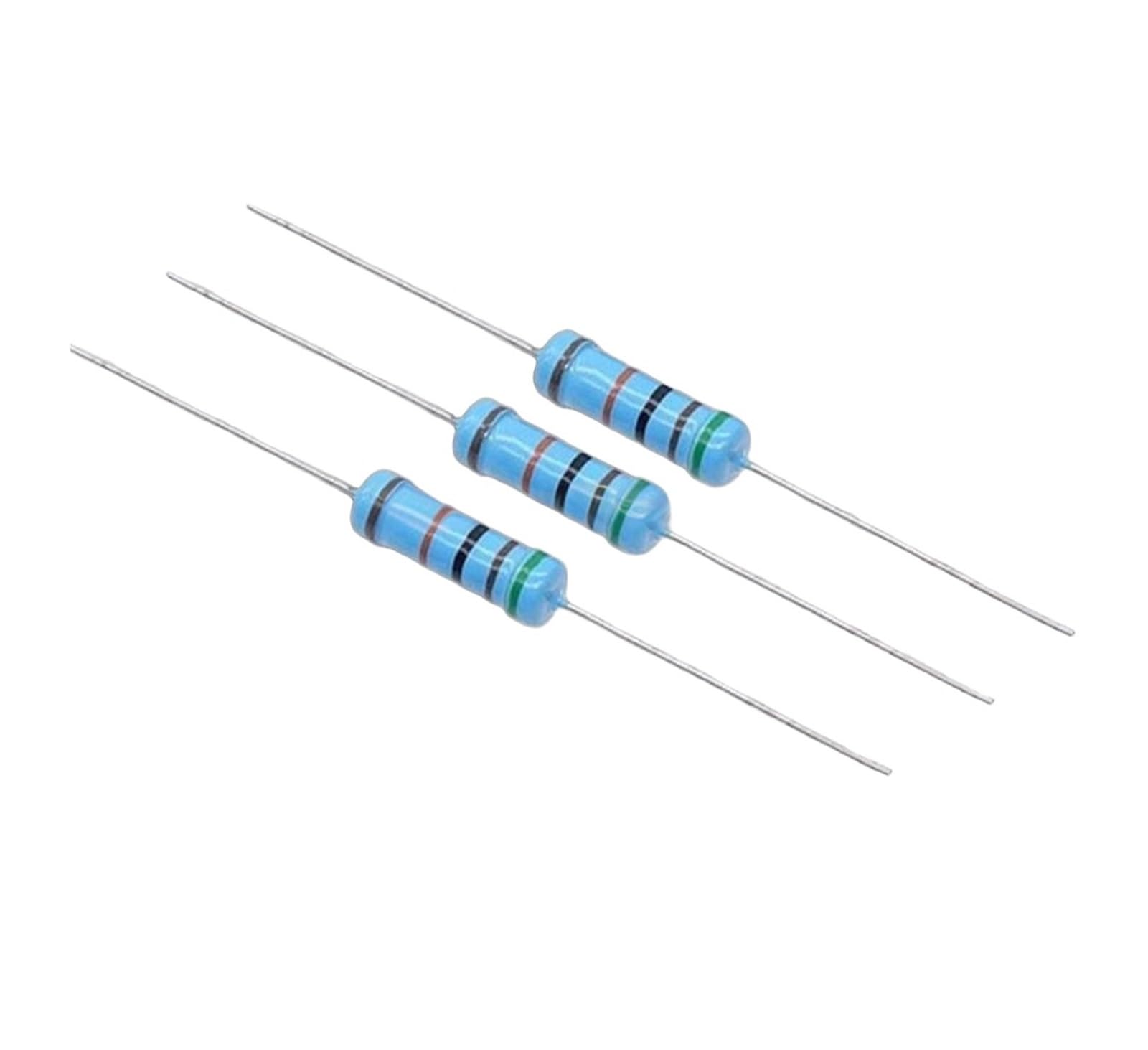YMUGUEGH 20PCS 2W film resistor 1% ring power resistor 0.1R~1M 1R 4.7R 10R 47R 10R0 220R 470R 1K 2.2K 10K 4.7K 100K(47K Oh)