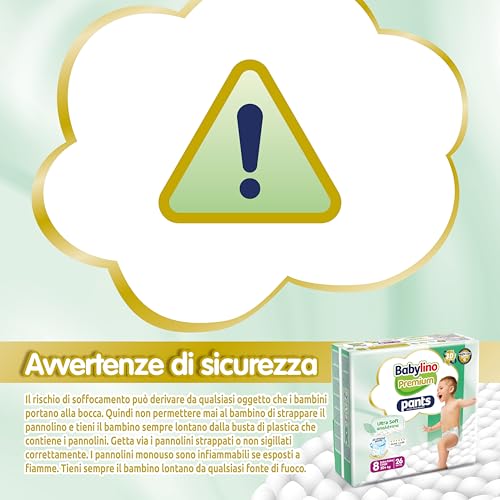 Babylino Premium Pants, Pannolini A Mutandina Taglia 8 Con Filtrante Ultra Soft, Maxi (20+Kg), 26 Unità - 13