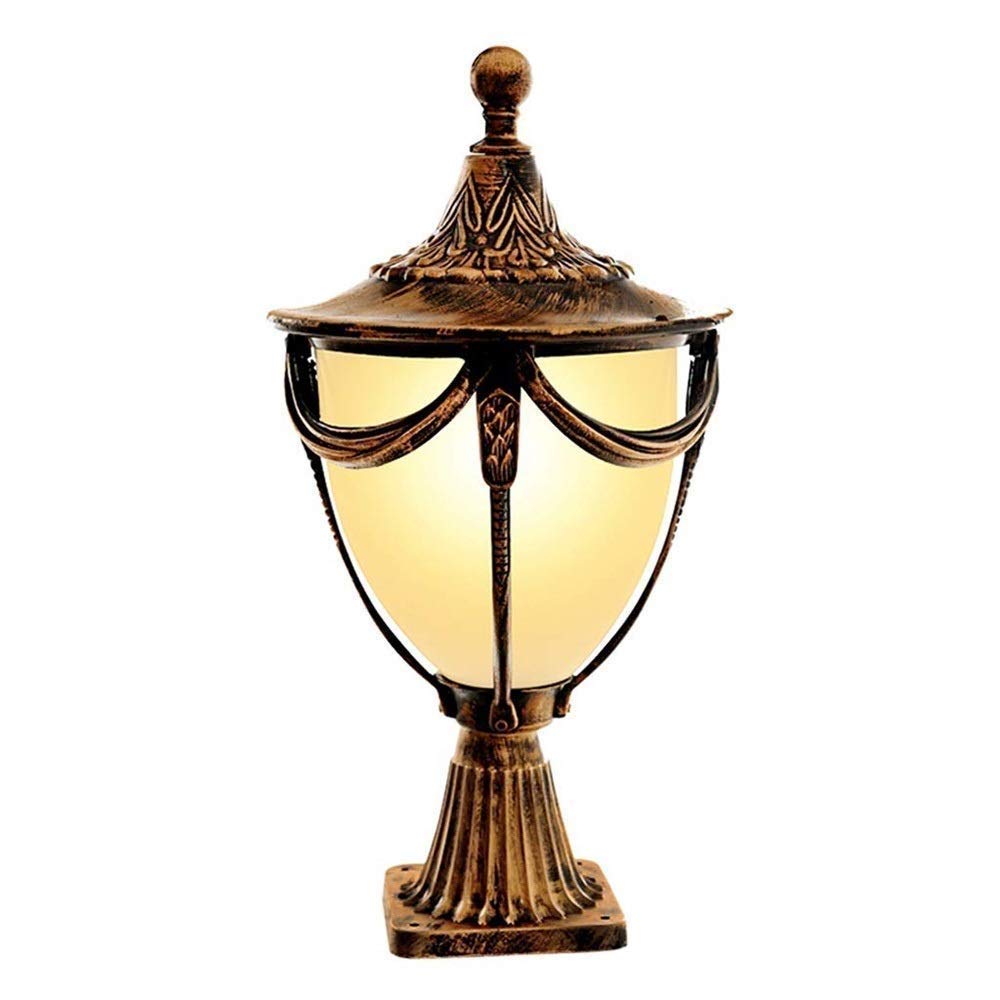 Lampe pilier étanche extérieure E27 et applique murale rétro pour jardin - 8