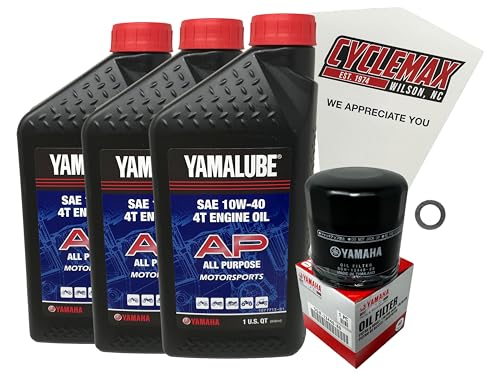 Cyclemax Oil Change Kit compatible with 2015-2023 Yamaha YZF-R3 YZFR3