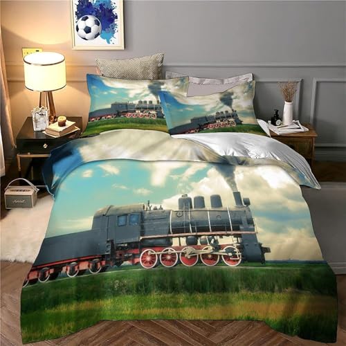 Parure de lit vintage imprimé 3D en microfibre 260x220cm - 6