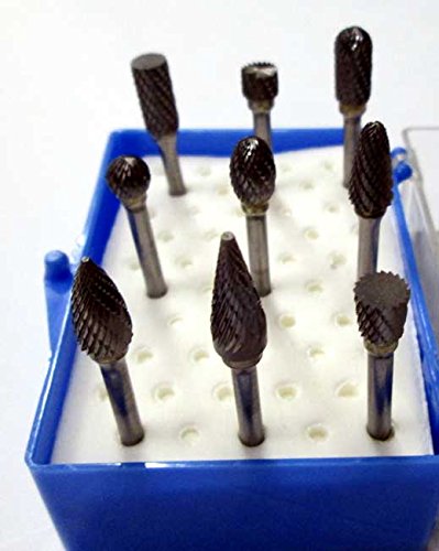 Set de 9 fresas de carburo de tungsteno 1/4" x 1/8" miniatura 4