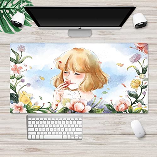 Tapis de souris XXL One Piece Rose pour setup gaming manga et confort de bureau