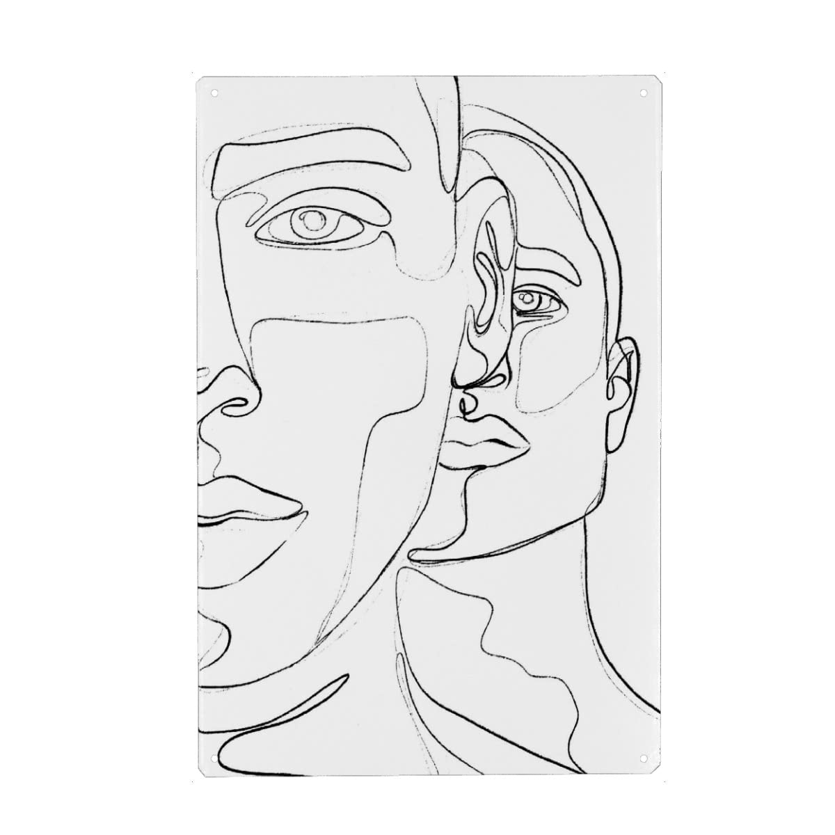 artboxONE Metall-Poster 30x45 cm Menschen Men Fineline Art von Künstler treechild