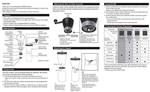 Hario MMSP-1-B Ceramic Coffee Mill Mini-Slim Pro handkoffiemolen, zwart - Image 4