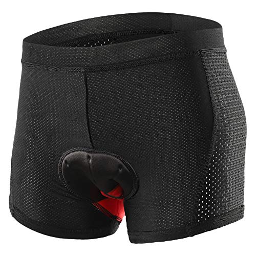 KKmoon Calções de baixo para ciclismo masculino. Calções de bicicleta respiráveis ​​acolchoados com