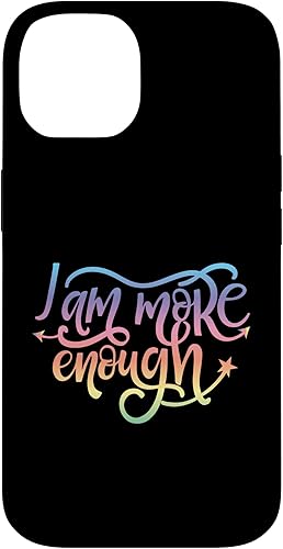 Miniatura 4 de iPhone 13 Pro I am more than enough - Funda con eslogan inspirador y cita