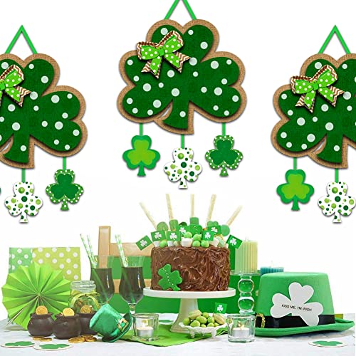 Friday Night St. Patrick's Day Door Sign, Irish Hanging Welcome Board 3-D Cardboard Green Shamrock Hanger Home Wall Decor #TOP5