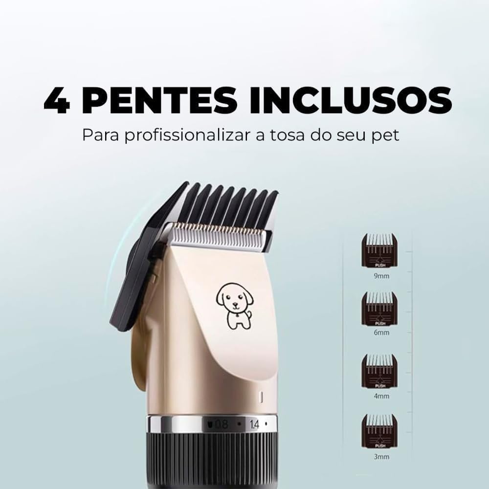 Máquina Tosa Aparador Pelos Pet Cães Gatos Lâminas Precisas e Altura Ajustável - Maquininha de Tosar 110V/220V Tosa Profissional- Linha Prime Máquina Tosa Aparador Pelos Pet Cães Gatos Lâminas Precisas e Altura Ajustável - Maquininha de Tosar 110V/220V Tosa Profissional- Linha Prime