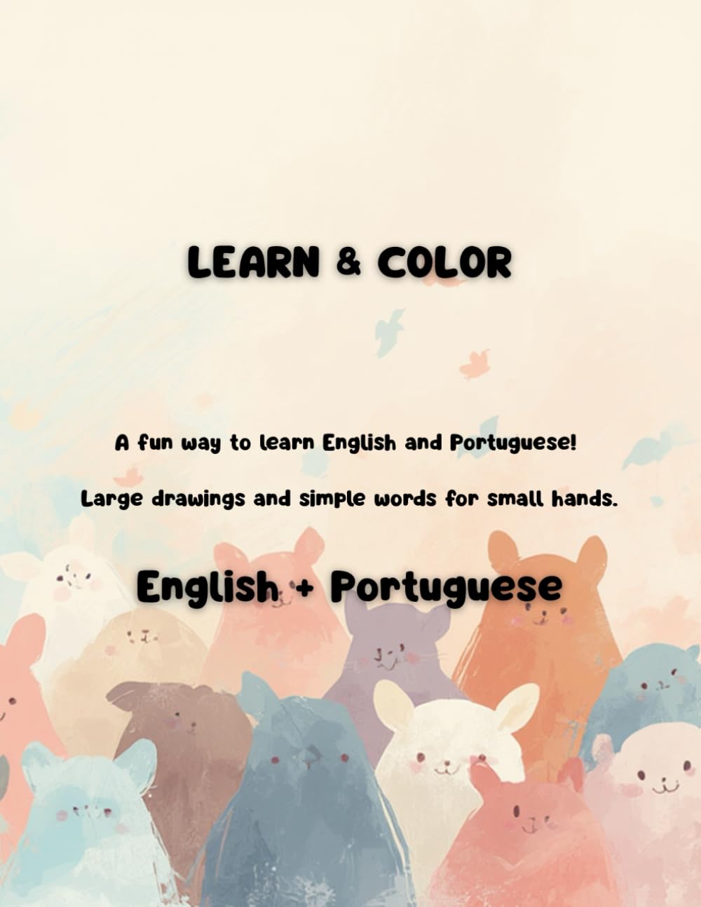My First Words: English & Portuguese Coloring Book for Kids