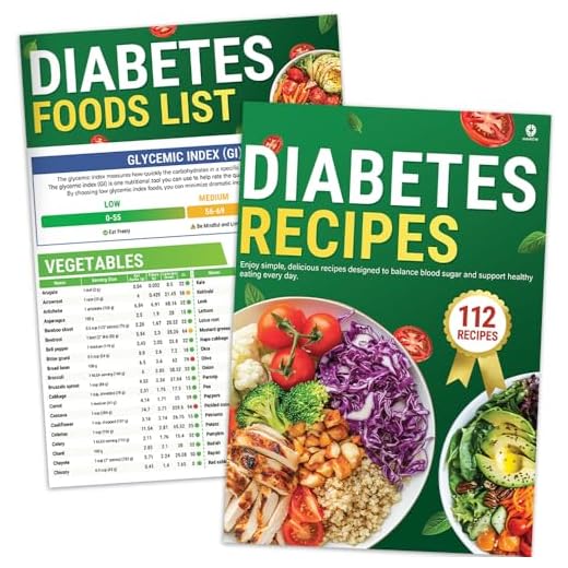 2 tabelas de alimentos para diabetes e guia de receitas – índice glicêmico, carboidratos, calorias, 112 receitas para diabéticos, para dieta tipo 1 e 2, baixo índice gastrointestinal