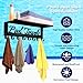 Pool Towel Racks with Shelf 8 Hooks for Pool Bathroom Wall Mount Towel Hooks Towel Holder Carbon Steel Hanger Organizer Pool Accessories Outdoor for Robe,Towel,Coat,Swimsuit,Bag,Keys