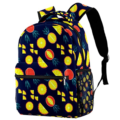 Sac à dos de voyage Campus bleu marine à motif ananas pour le week-end