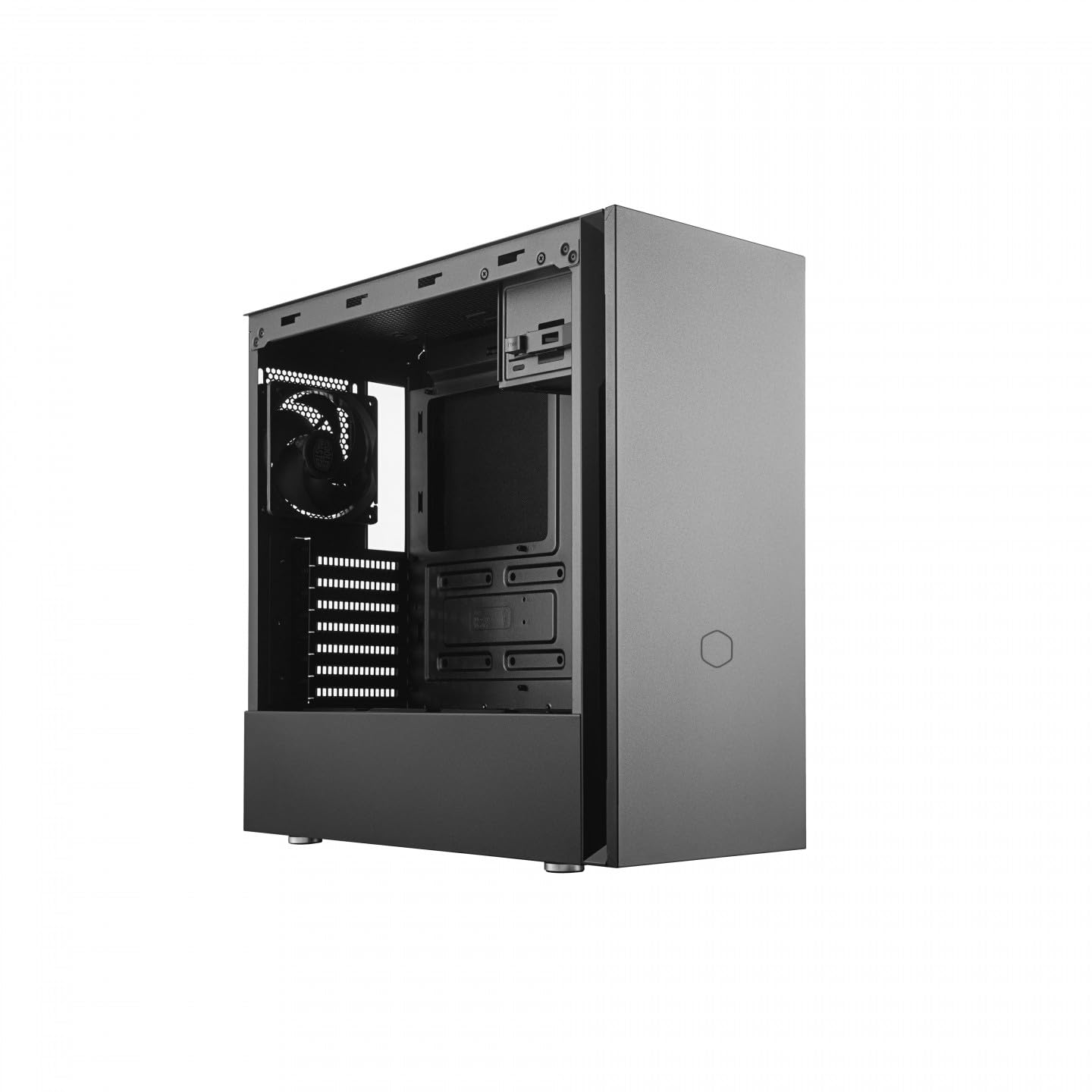 Boîtier PC Cooler Master Silencio S400 MATX - Insonorisé, Panneau Avant Réversible, Lecteur Carte SD, 2 Ventilateurs Silencieux 120mm PWM