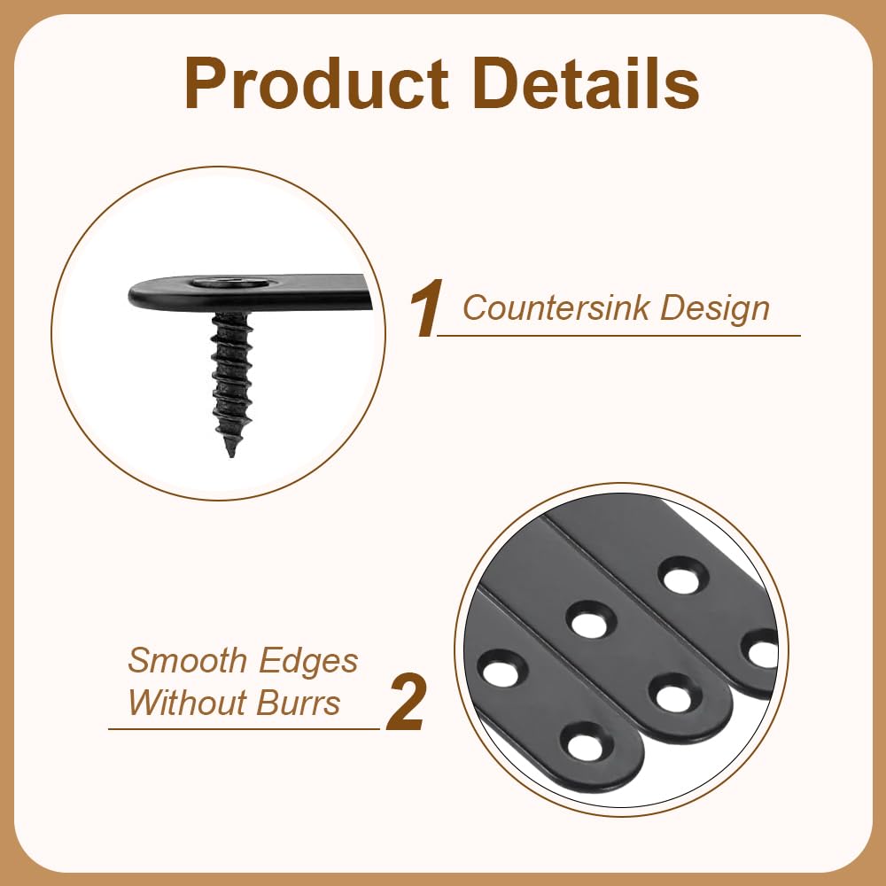 YOOPIN Connettori Piatti 6 Pezzi, 100 X 50 X 2 Mm, Connettore Piatto In - Foto 5