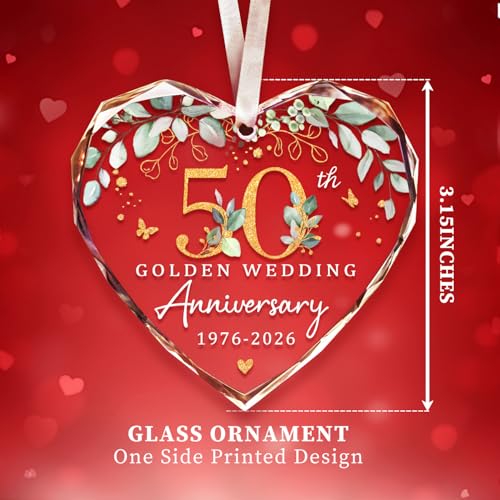 Image of 50th Wedding, Happy 50th Anniversary Ornament