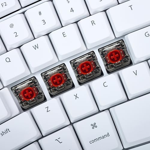 Image of KINESIS mWave Quiet Ergonomic Keyboard for Mac (White) | Quiet Mechanical Switches | Bluetooth & USB | Programmable | Backlit | macOS Modifiers & Hotkeys