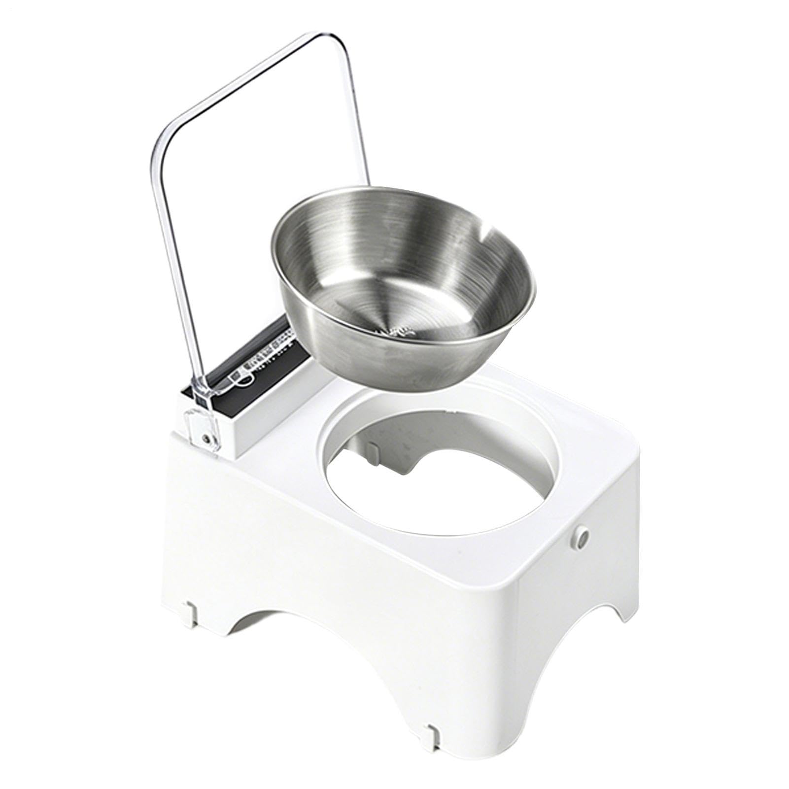 Ciotole Per Gatti - Per Cibo In Acciaio Inossidabile Per Mangiatoia | Stazione Di Alimentazione Automatica Per Gatti Con Coperchio Antipolvere E Base Antiscivolo, Per Cibo Per Gatti