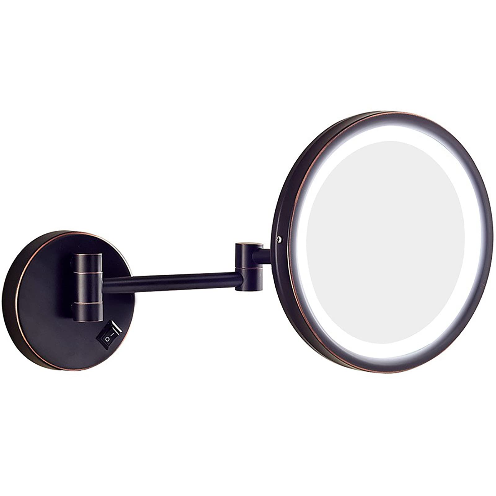 Miroir grossissant 10x réglable qui élimine le manque de lumière pour un maquillage précis