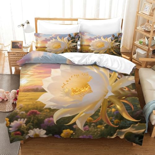 Parure de lit Épiphylle 3D housse de couette microfibre douce fermeture éclair cachée lit enfant - 2