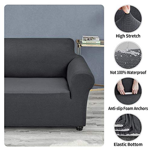 Joccun Stretch Chair Couch Cover,1-Piece Water Repellent Sofa Slipcover Spandex Jacquard Fabric Sofa Covers With Elastic Bottom,Washable Furniture Protector For Dogs,Cats,Kids(Armchair,Charcoal) #TOP4