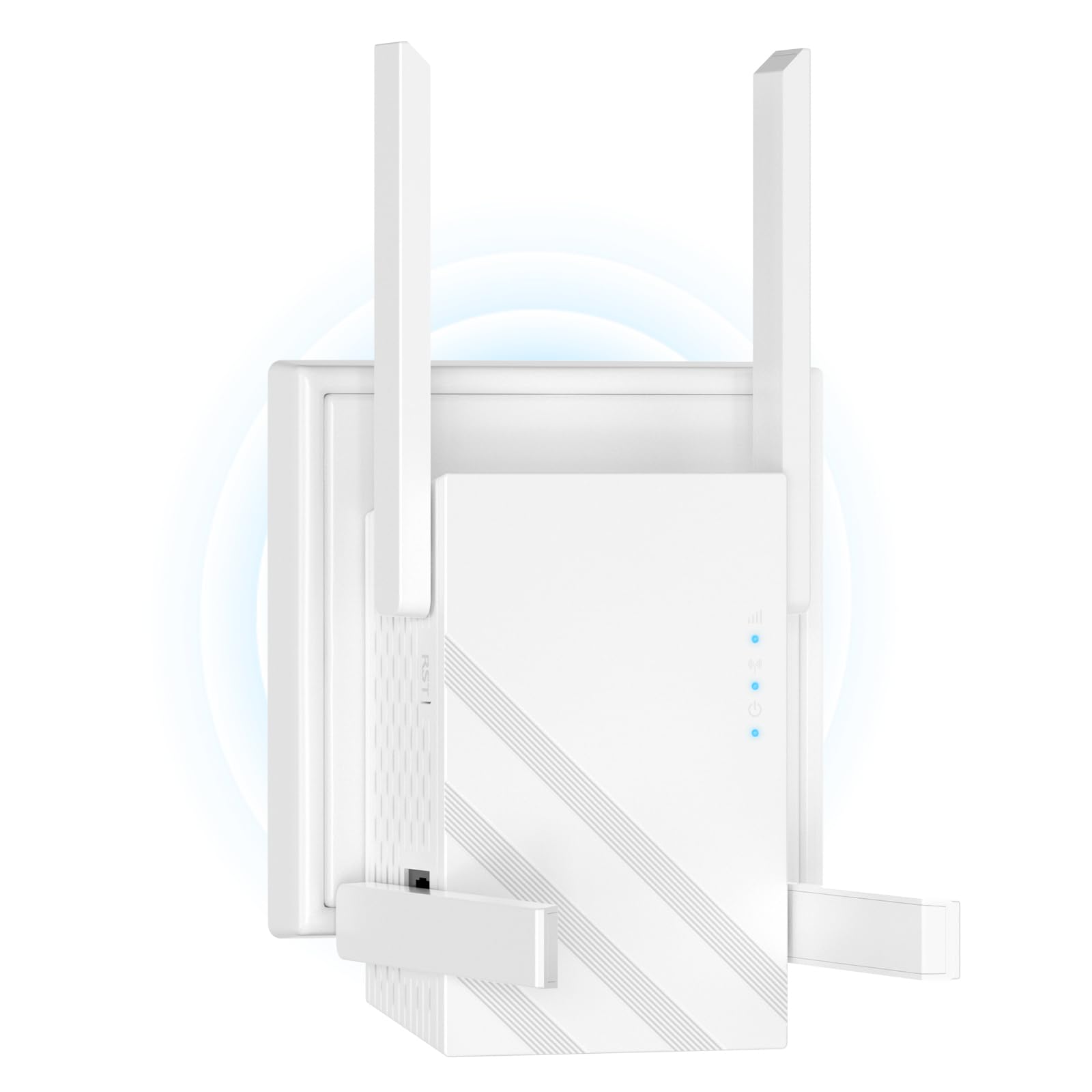 Répéteur WiFi, Amplificateur WiFi 2.4GHz Puissant Répéteur WiFi sans Fil, 4 Antennes, Port Ethernet, 300Mbps WiFi Extender Booster Compatible avec Toutes Les Box Internet, Augmente la Couverture - 2