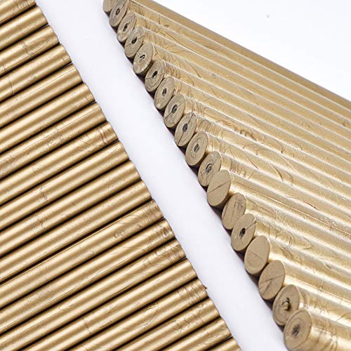 CRASPIRE 20 Stück Klebepistole Siegel Wachsstifte 11mm Für Vintage Wachs Siegelstempel Und Brief Einladungskarten Weinflasche Geschenkpaket Dekoration (Bronze)