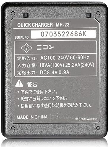Neewer Replacement Battery Charger for Nikon MH-23 Fit for Nikon EN-EL9 Battery, D700 D300 D100 D3000 D5000 D5100 D80 D60 D70s D70 D50 D40X D40 Cameras