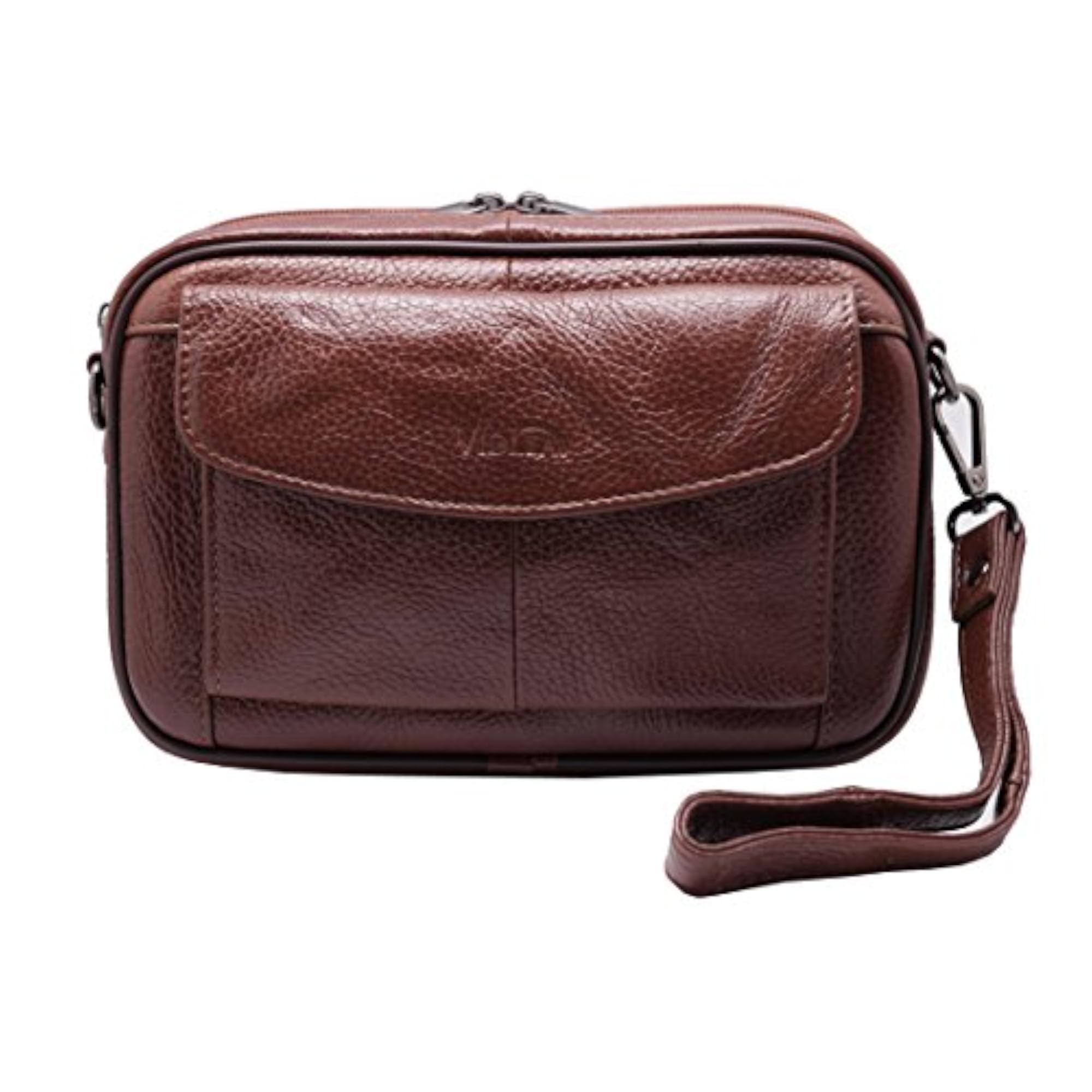 Men's Genuine Leather Crossbody Messenger Bag