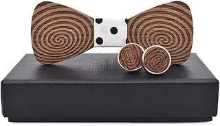 Fermacravatte Papillon in Legno Modello a Spirale Bambino Bambino Moda Cravatta Cravatta da Uomo (Colore : Bianca, Dimensione : 5 * 9.5cm)