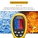 Pyrometer, Industrial Laser Thermometer Gun-58℉~1472℉ High Temp Infrared Thermometer, Non-Contact Thermometer w/Humidity, Ambient Temperature & Dew Point, Temp Alarm【NOT for Human】