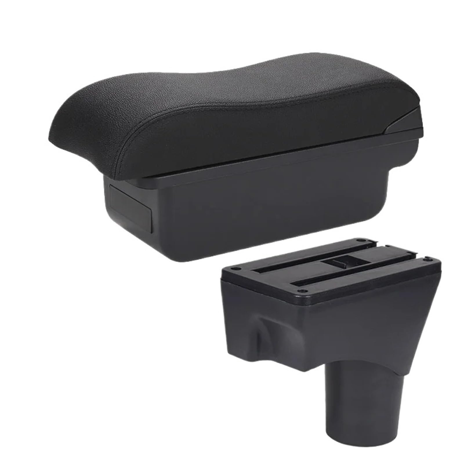 UMDJJU For Nissan For March For Micra K13 2010-2022 Armrest Box Car Arm Storage Retrofit Parts Accessories Car Centre Console Armrest Box(C2 Black line NO USB)