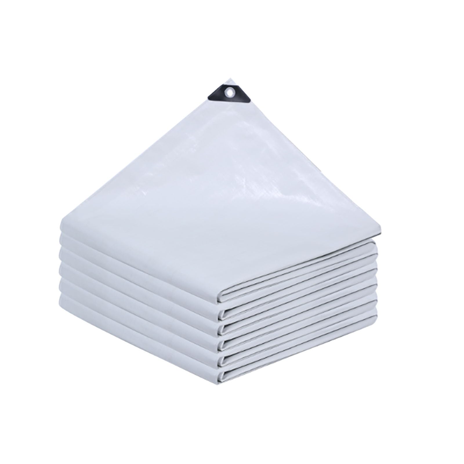 Tarpaulin 110 x 350 cm Heavy Duty, with Eyelets Multipurpose Tarp Easy to Wash for Camping, Garden, Greenhouse, Outdoor Furniture, Trailers & Sheds, White