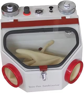 50W Twin Pen Sandblaster with Two Pens Sand Blaster Lab Equipment