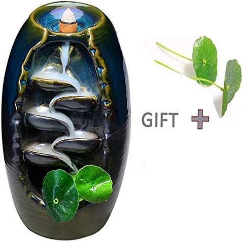 Ceramic Waterfall Backflow Incenser Holder, Smoke Incense Burner, Aromatherapy Diffusers,Home Decor Incense Burner Aromatherapy Ornament
